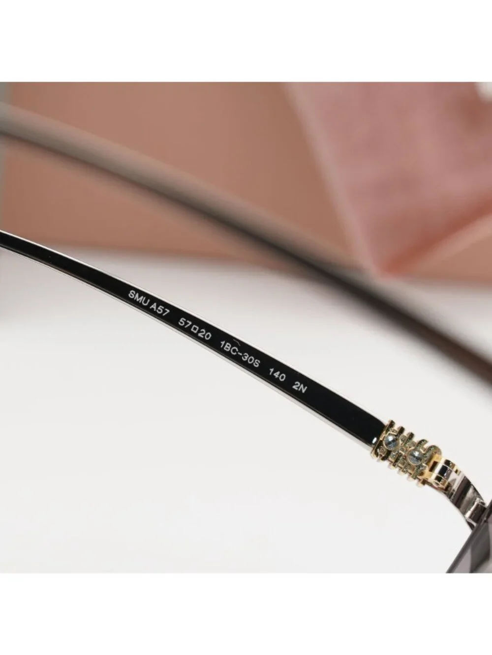 Miu Miu MU A57S 1BC30S Square Sunglasses – Gold / Grey Gradient